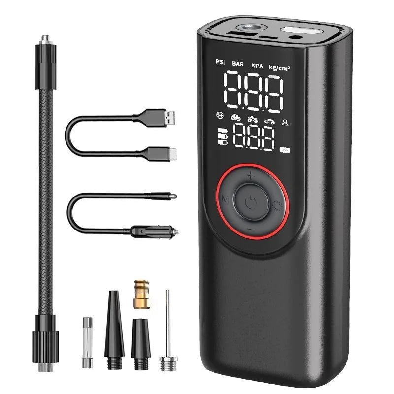 Maliben | Digital Battery Air Pump Airsure Pro | 150 Psi | 6000 Mah Powerbank | Led Light & Automatic Stop | For Car, Bicycle, Ball & More