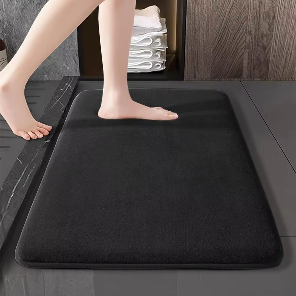 Maliben | Ultra-Absorbent, Anti-Slip Luxurious Coral Velvet Bath Mat