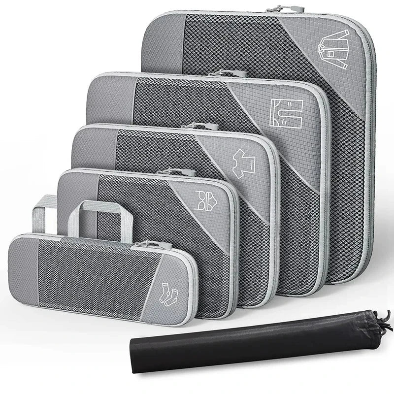 Maliben | Packease Travel Organizer Set | 6-Piece | Compressible Suitcase Bags | Waterproof & Space Saving