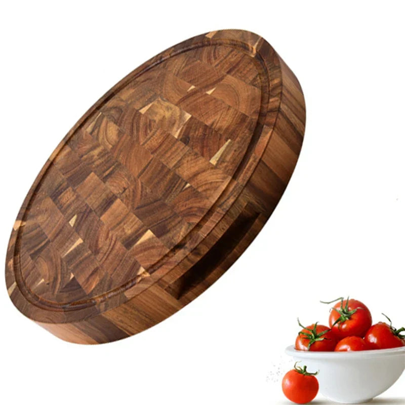 Maliben | ButcherGrain | Thick round acacia butcher block