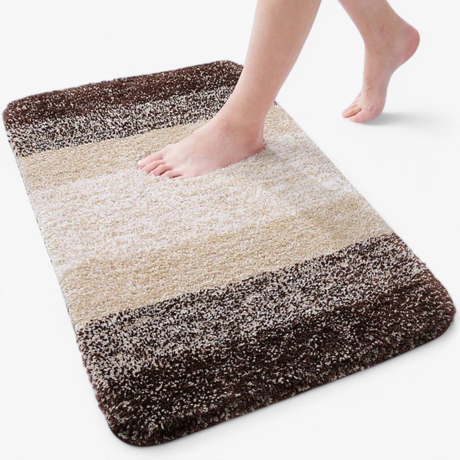 Maliben | Super Absorbent Anti-Slip Bath Mat – Quick Drying Bathroom Rug For Dry Feet