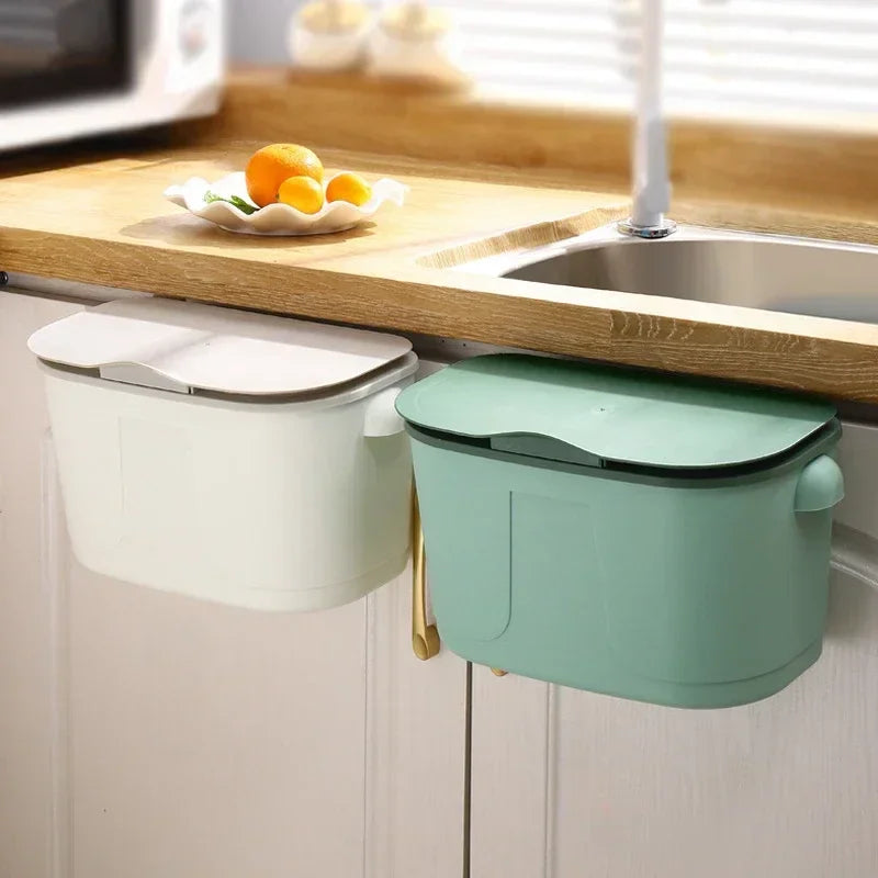 Maliben | Wall Bin Cleanvero | With Lid | Hanging & Space-Saving | For Kitchen & Bathroom | Large Volume