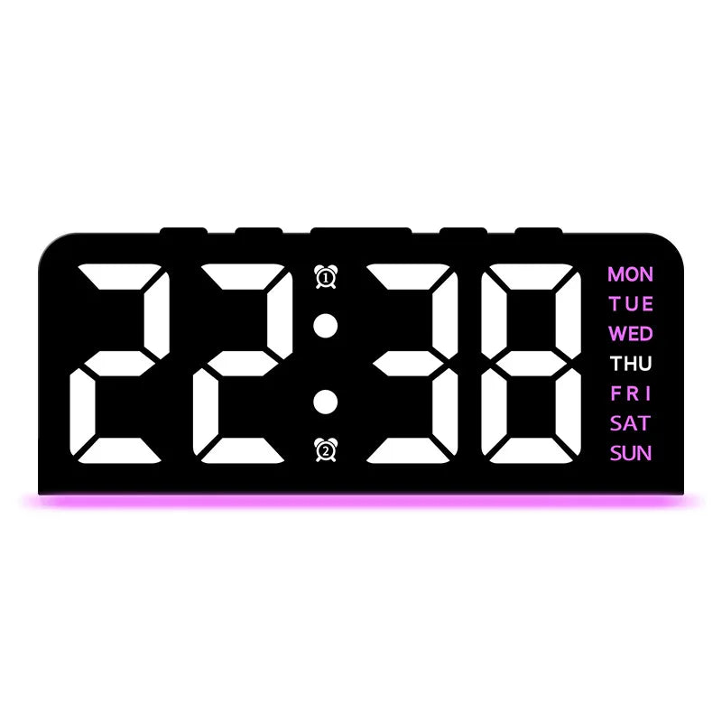 Maliben | Modern Led All Week Display Night Lamp Alarm Clock