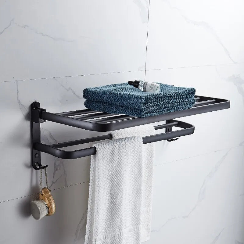 Maliben | Elegant Life Space-Saving Foldable Aluminum Towel Rack