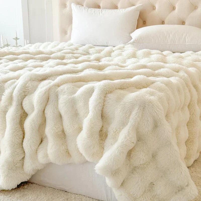 Maliben | Cosyluxe Plush Blanket Double Layer Extra Thick Soft Rabbit Fur Imitation Easy Care