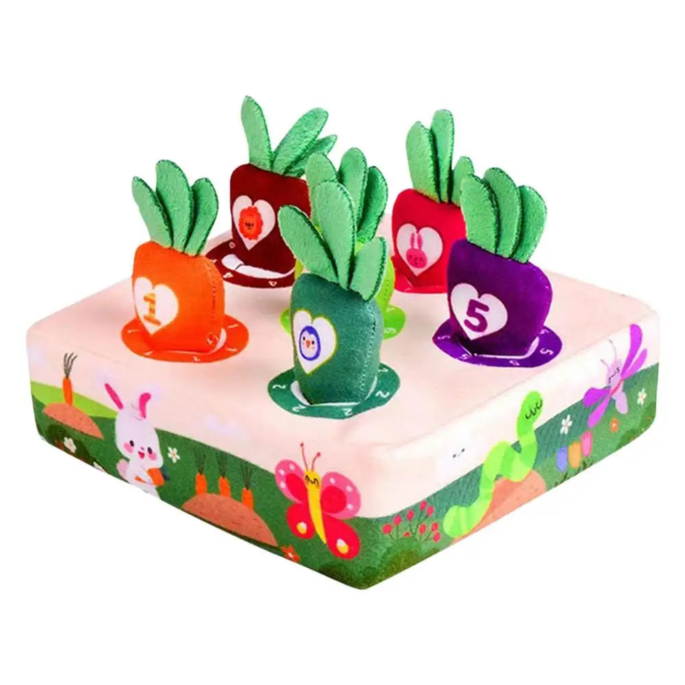 Maliben | Carrothunt | Playful Sniffing Fun - Interactive Plush Carrot Play Mat For Small Animals