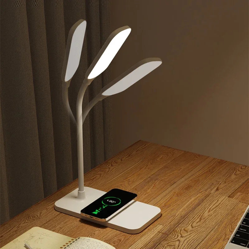 Maliben | Velura Lightdock Led Desk Lamp | With Wireless Charger & Usb Port | Touch Dimming & Eye-Friendly | Modern