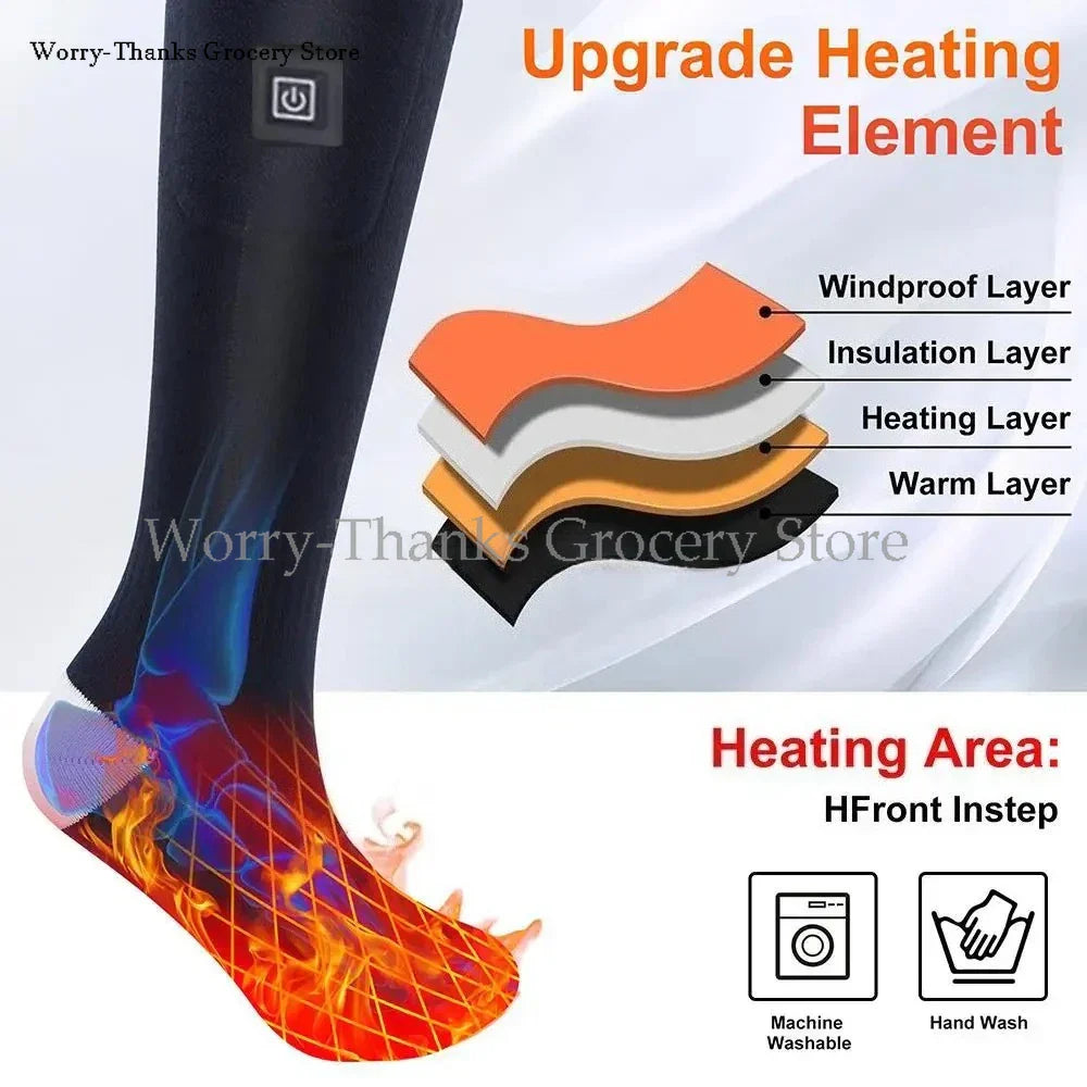 Maliben | Heatwear Rechargeable Socks With Battery Box | Electric Heating Socks For Women & Men | Warm Socks For Skiing, Hiking & Outdoor