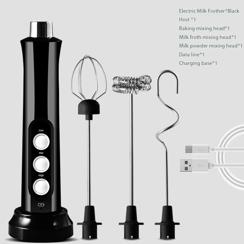 Maliben | 3in1 Portable Rechargeable Milk Frother Foam Maker