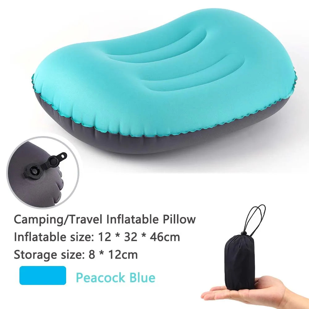 Maliben | Airnest Inflatable Outdoor Pillow | Compressible & Foldable | Neck Support For Camping, Hiking & Travel