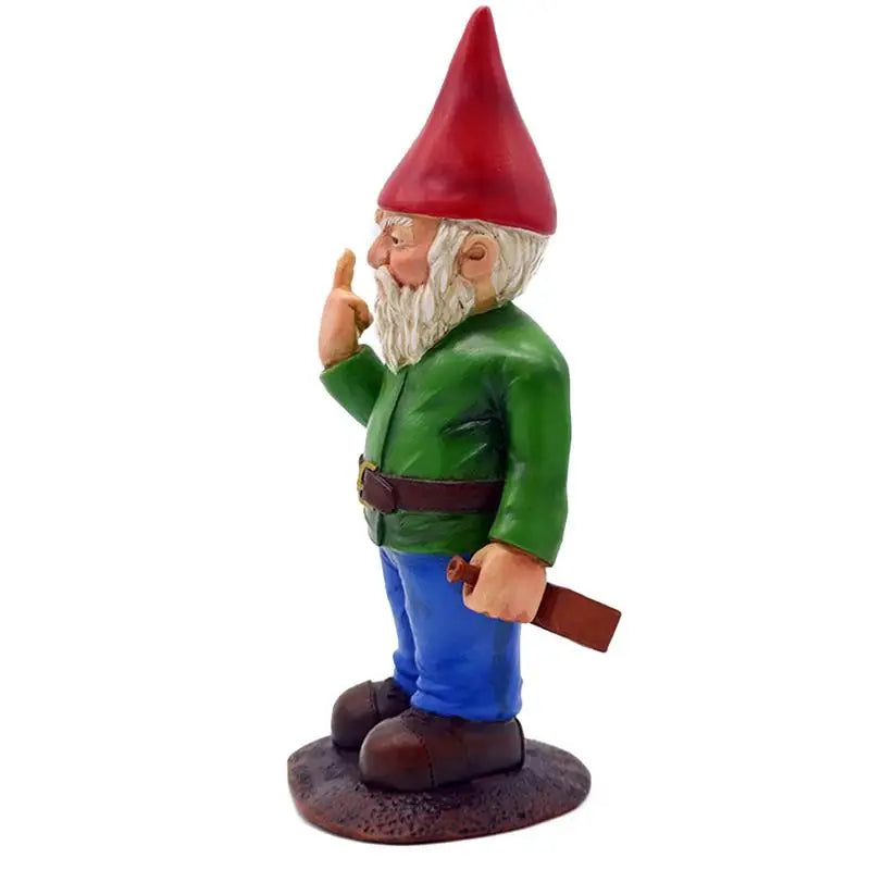 Maliben | Funny Drunk Gnome Figurine With Middle Finger For Garden And Grass Field