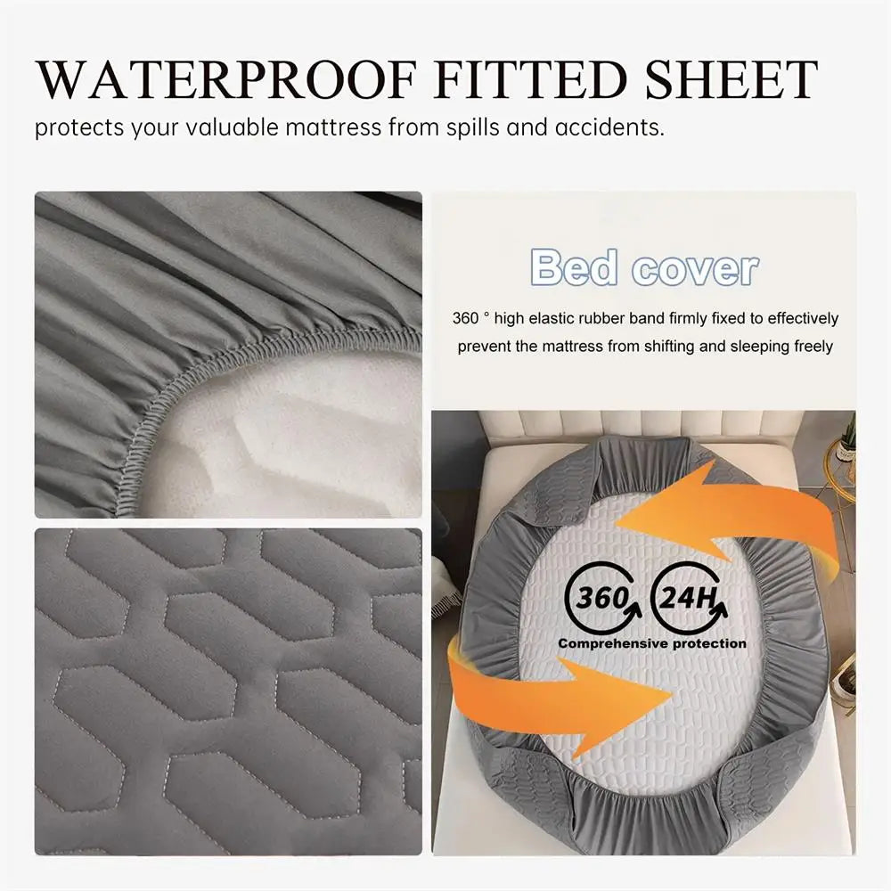 Maliben | Waterproof Ultra-Soft Fitted Latex Mattress Pad Cover