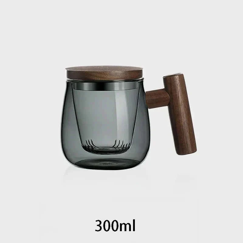 Maliben | Ultramodern Glass Tea Cup With Filter And Lid