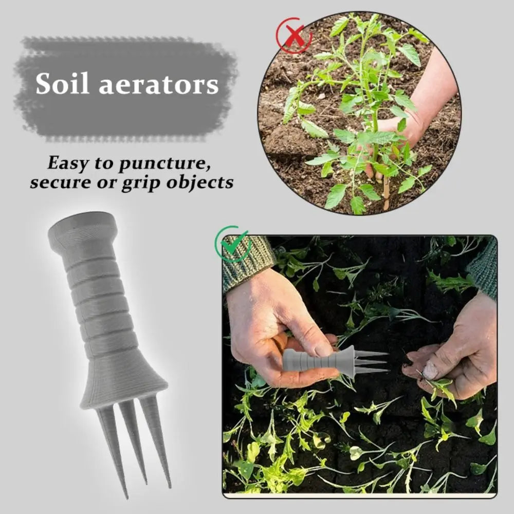 Maliben | Aergrow Hand-Aerator Made Of Plastic | Compact & Effective | 14.7 × 5 Cm | For Lawns, Beds & Plant Areas