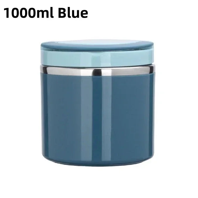 Maliben | Thermo Lunchbox | Stainless Steel Insulated Container | 630 Ml / 1000 Ml | With Handle & Leak Proof
