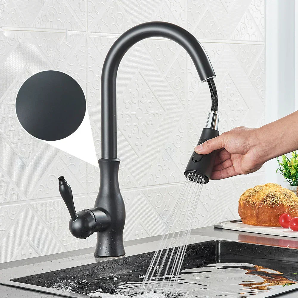 Maliben | Glamfaucet Kitchen Faucet - Luxury Golden Kitchen Mixer Faucet