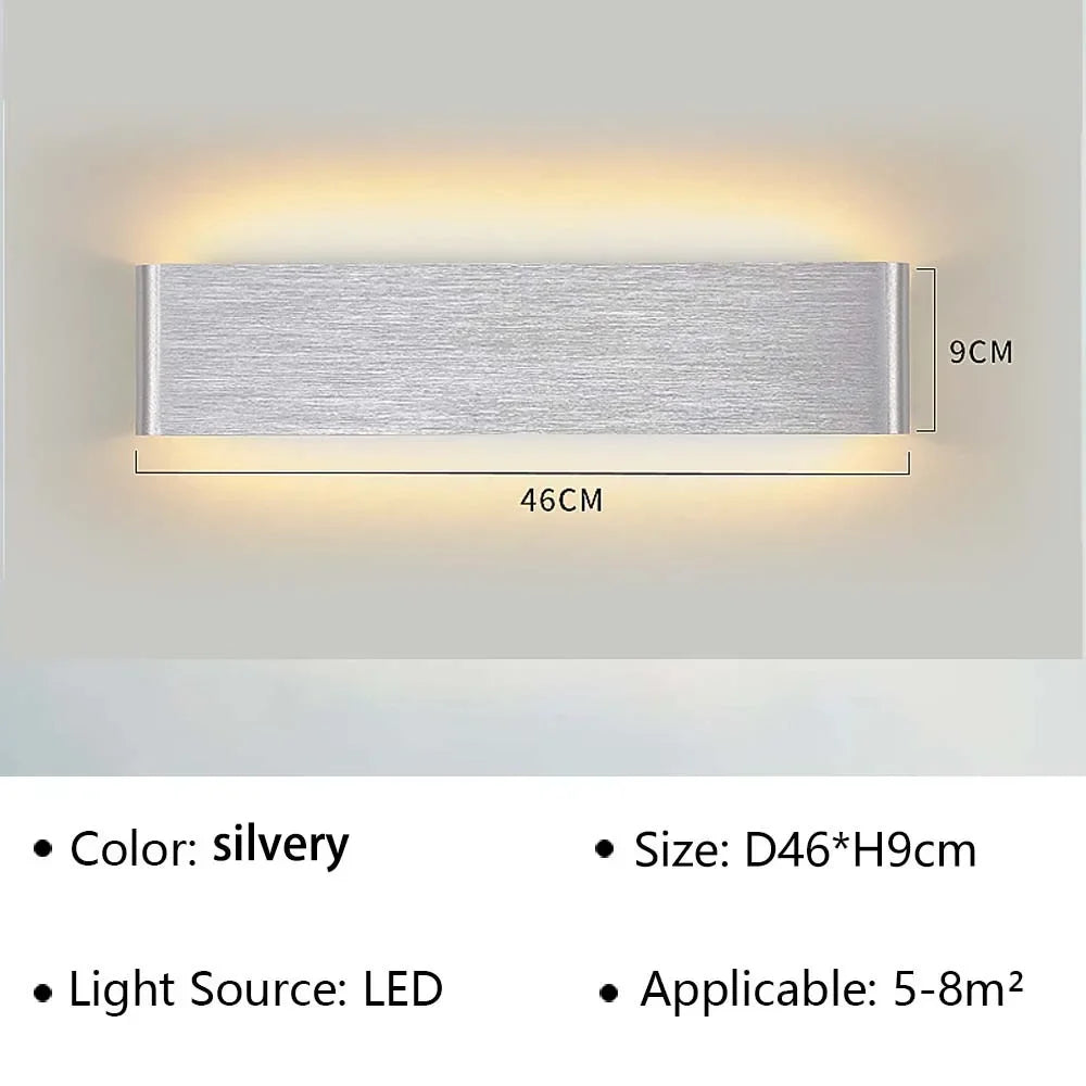 Maliben | Lumiera Modern Led Wall Lamp | Stylish Design | Warm White Light For Bedroom, Hallway & Bathroom