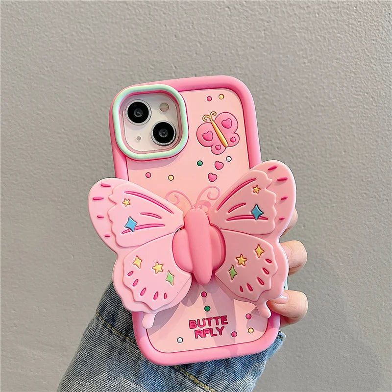 Maliben | Lovely 3d Folded Butterfly Shockproof Iphone Case
