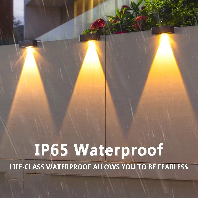 Maliben | Lumora Led Solar Wall Light Outdoor | 3 Light Modes | Ip65 Waterproof | Garden, Balcony & Fence Lighting Without Wires
