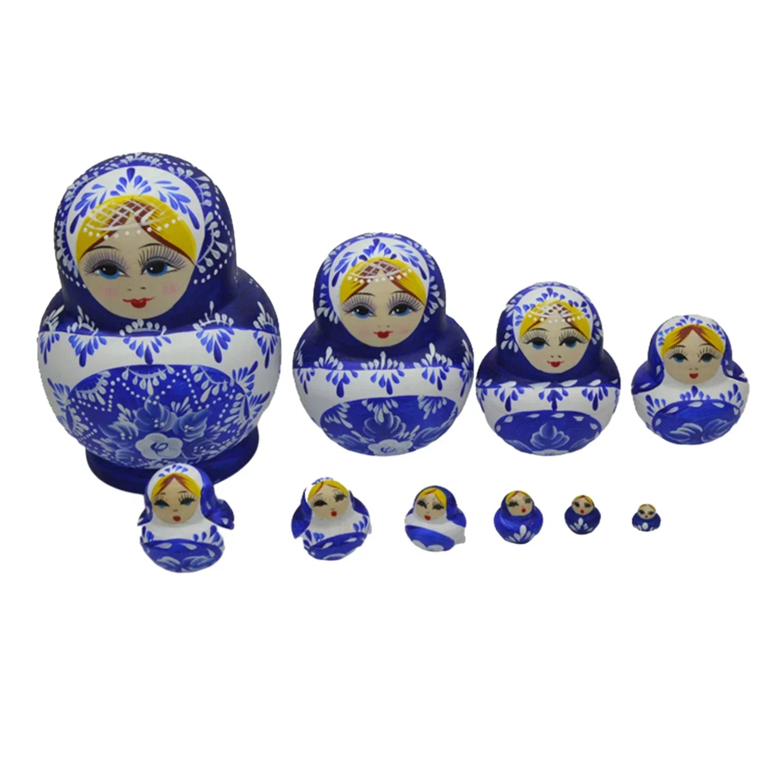Maliben | 10 Pieces/Set Wooden Russian Matryoshka Dolls