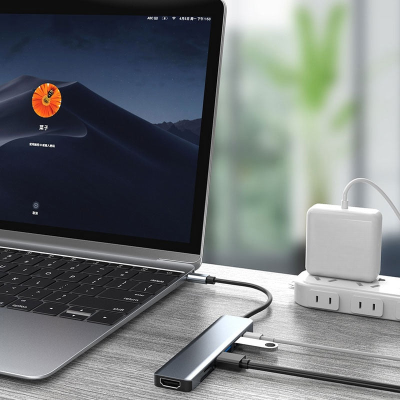 Maliben Thunderbolt 3 USB-C Hub with HDMI, PD, SD/TF for MacBook Air M1 and iPad Pro