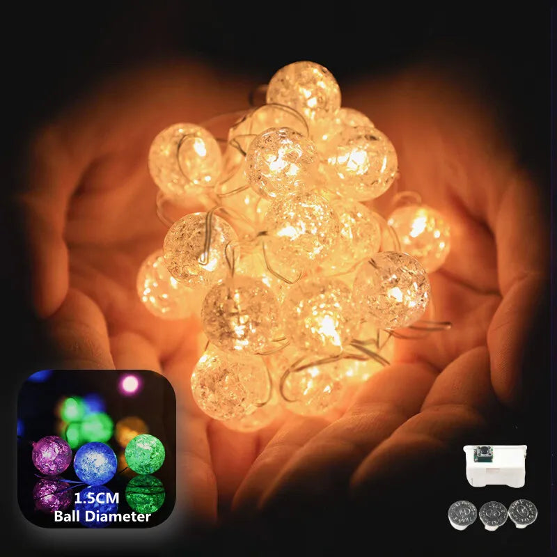 Maliben | Lumiaglow Led String Lights | Warm White | 3 Modes | Battery Operated