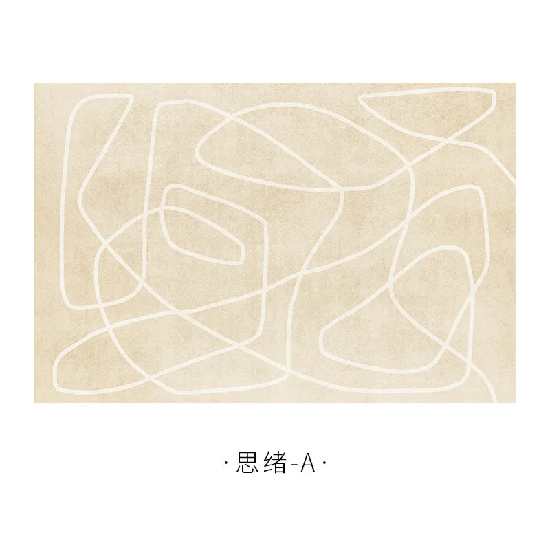 Maliben | Japanese Minimalistic Soft Rug Non-Slip High Pile Carpet Living And Bedroom