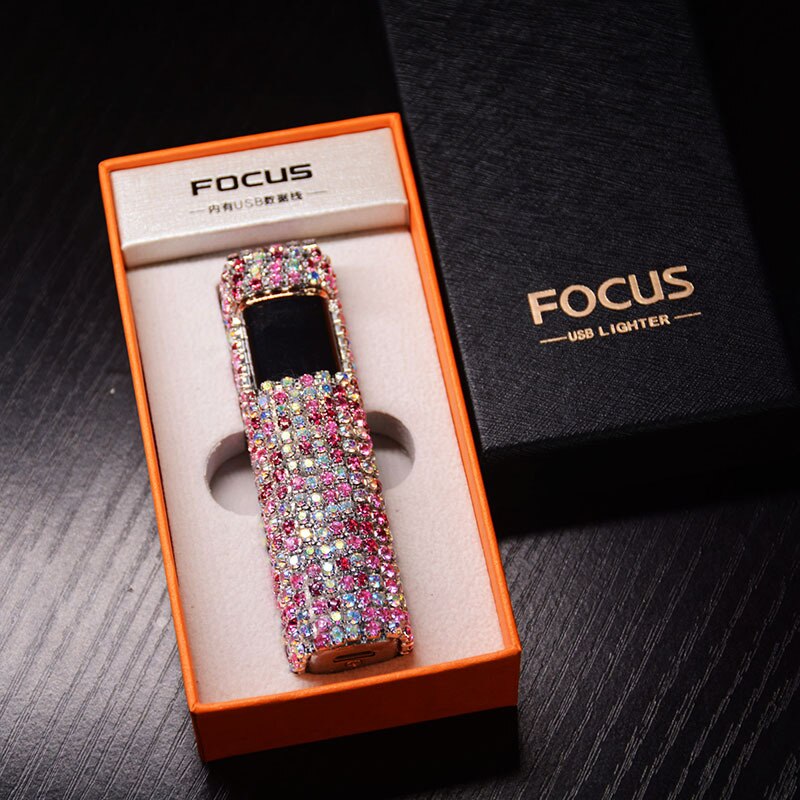 Maliben | Sparkle Stone Rhinestone Rechargeable Portable Lighter