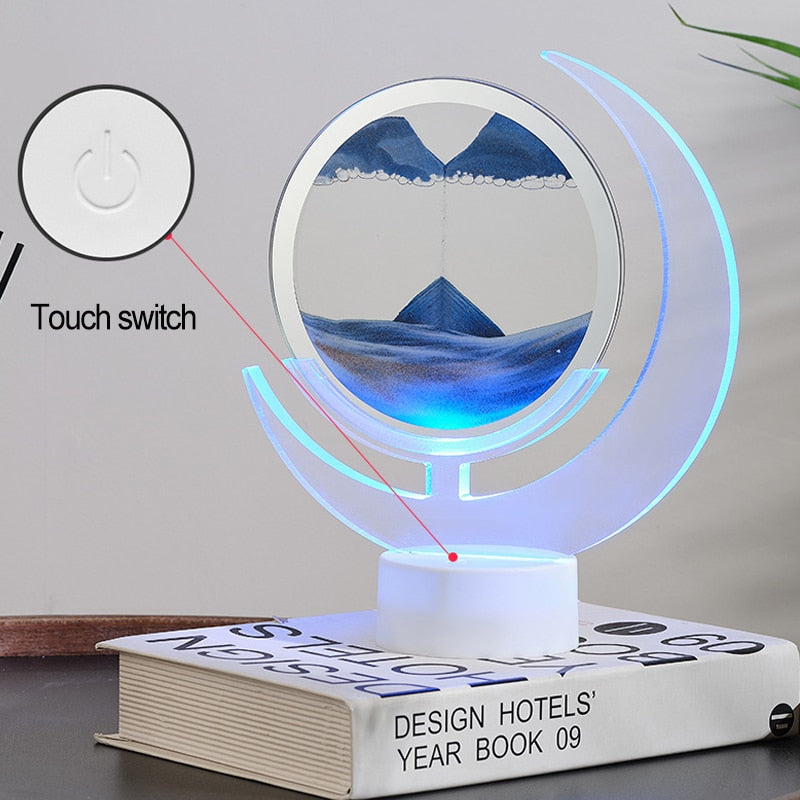 Maliben | Sand Serenity Moon Shape Night Light