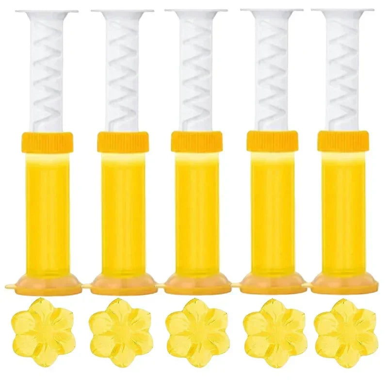 Maliben | Bloomfresh Wc-Gel Flowers | Fragrance Gel For Toilet & Urinal | Cleansing, Antibacterial & Decorative | 12 Flowers Per Stick