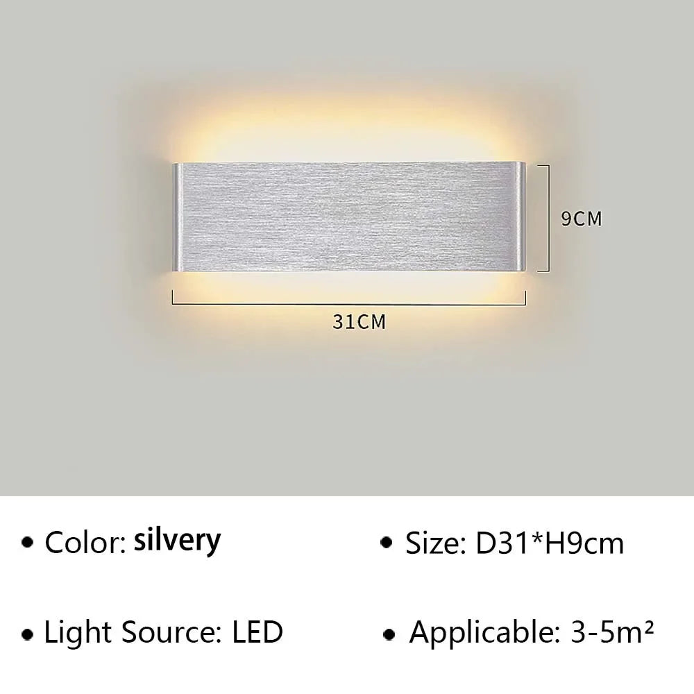 Maliben | Lumiera Modern Led Wall Lamp | Stylish Design | Warm White Light For Bedroom, Hallway & Bathroom