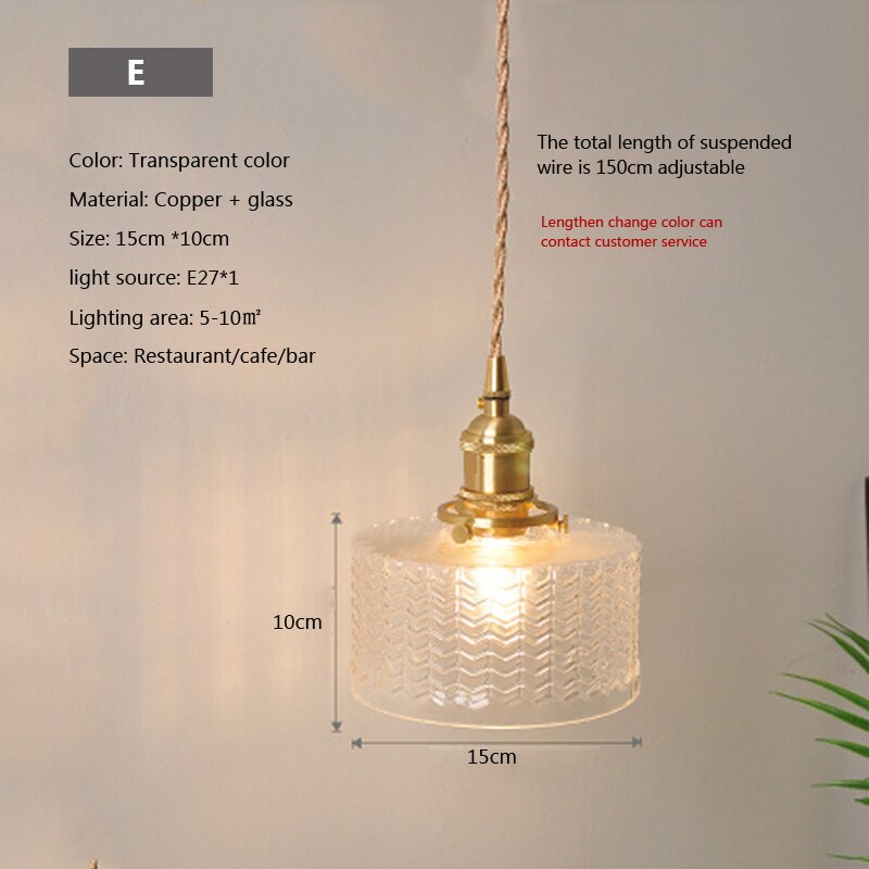 Maliben | Nordic Brilliance Transparent Glass Pendant Lamp