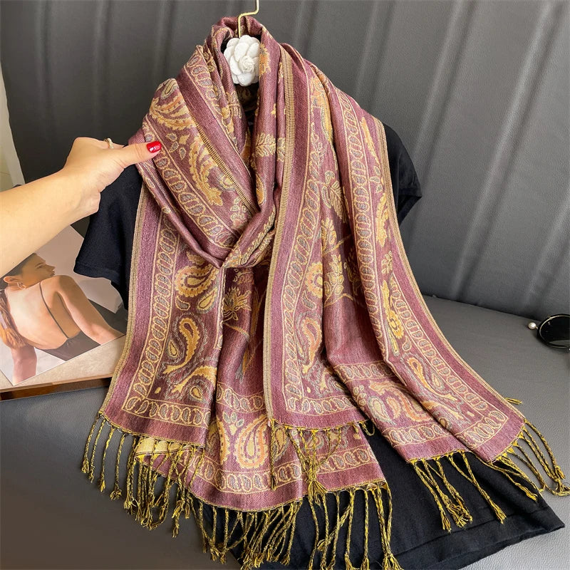 Maliben | Élégancea | Women's Scarf | Cashmere Feel | 70 × 190 Cm | Luxury Print & Warm