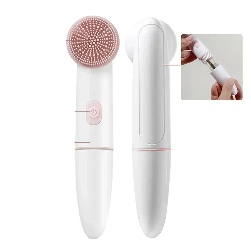 Maliben | SkInvora 2-in-1 Facial Cleansing Device Silicone | Deep Cleansing & Massage | Waterproof & Skin-Friendly | 15.8 × 4.7 × 2.7 Cm