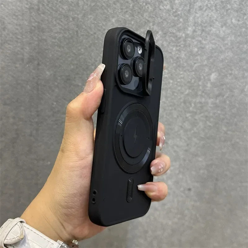 Maliben | Magnetic Soft Wrist Bracket Lens Cover Iphone Case