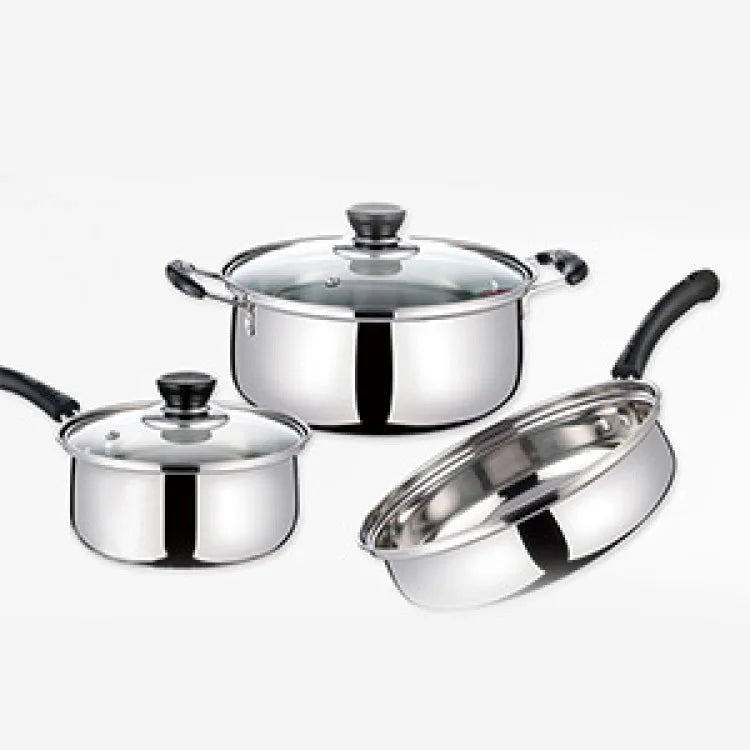 Maliben | 3 piece cookware set made of stainless steel