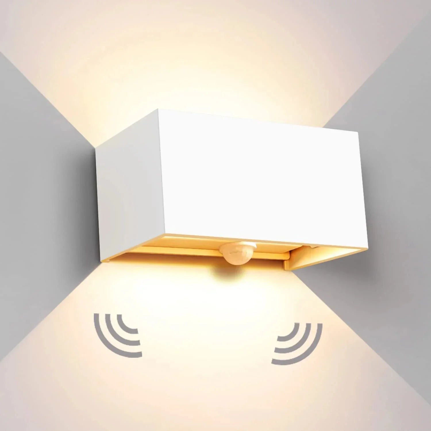 Maliben | Sensolux Led Wall Light | Led Outdoor Wall Light 24w | With Motion Sensor | Ip65 Waterproof | Adjustable Spotlight In Black/White