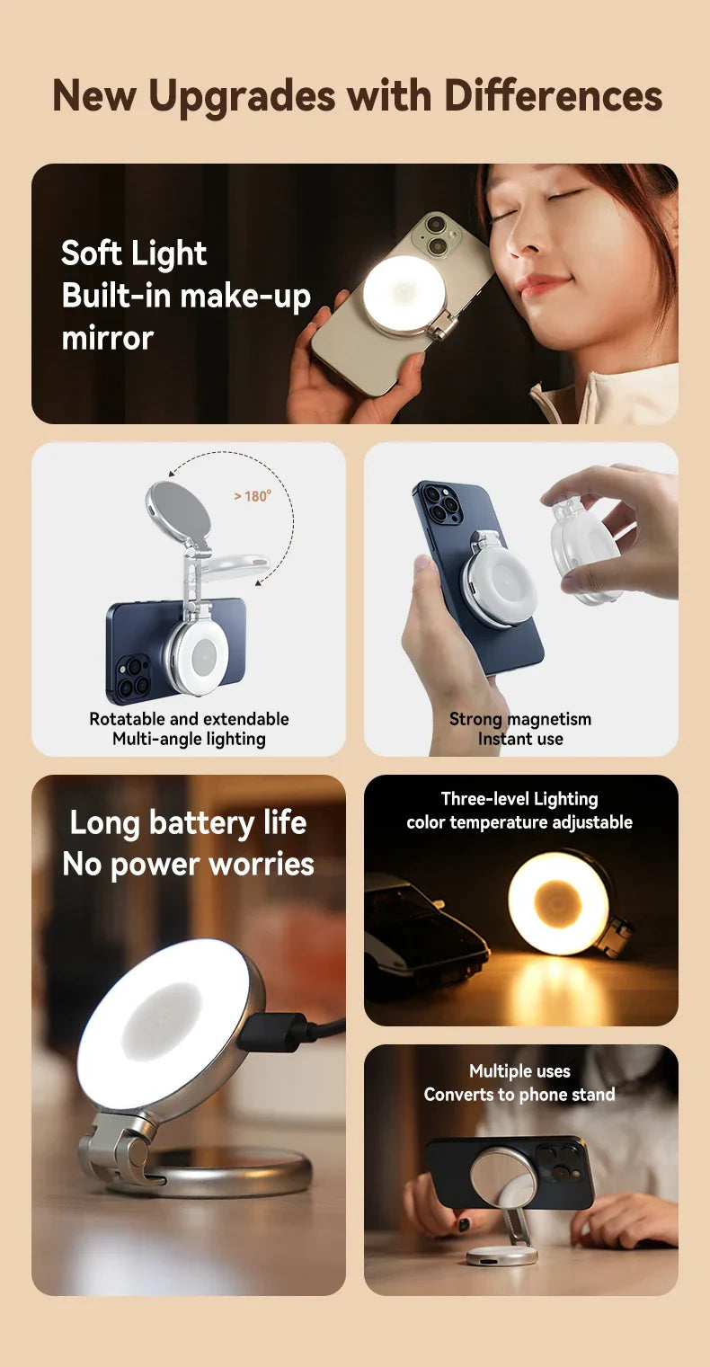 Maliben | Magsafe Adjustable Selfie Fill Light