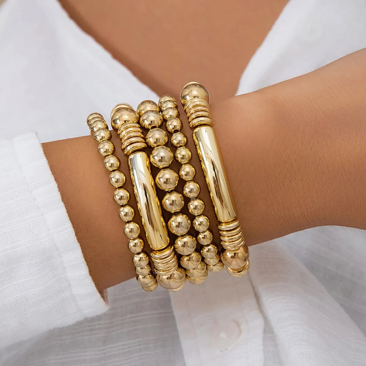 Maliben | 5pc Beaded Bracelet Stack Set