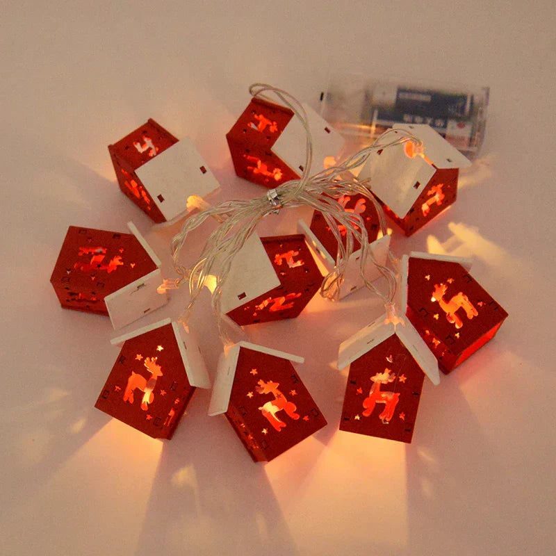 Maliben | Enchanting Wooden Led House Light Strip – Create Magic And Warmth This Christmas