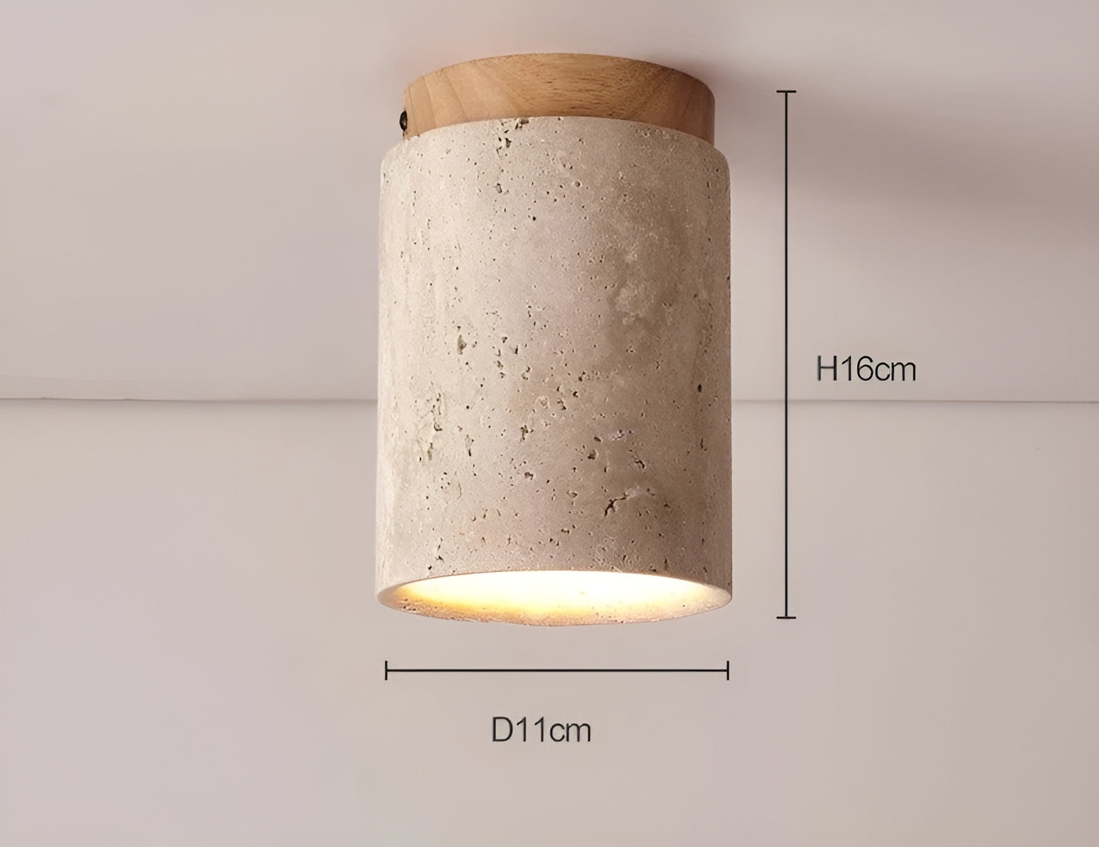 Maliben | Zenelegance Wabi Sabi Luxury Ceiling Lighting - Natural Travertine Led