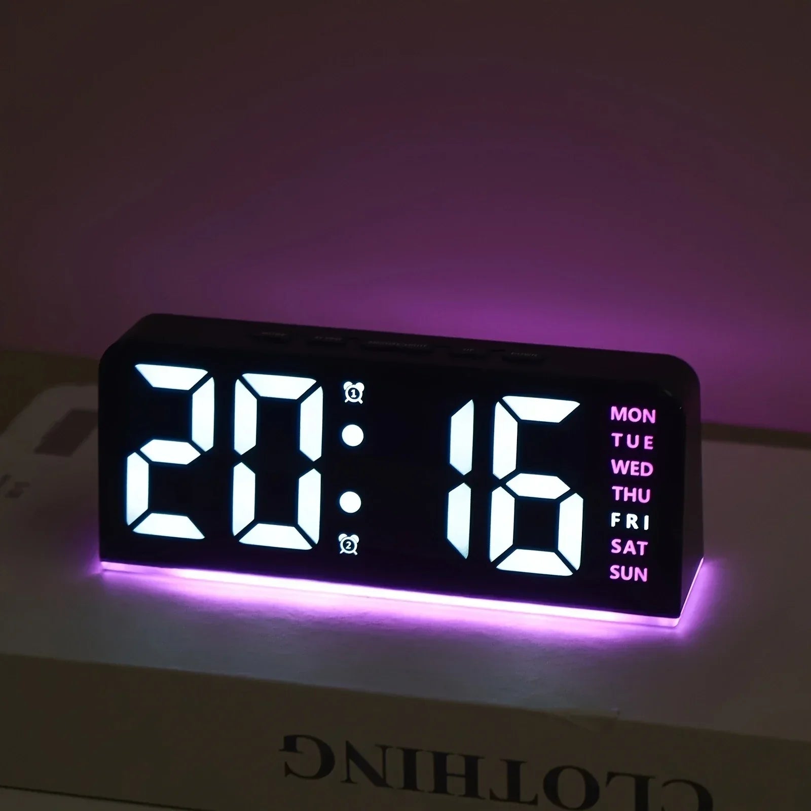 Maliben | Modern Led All Week Display Night Lamp Alarm Clock