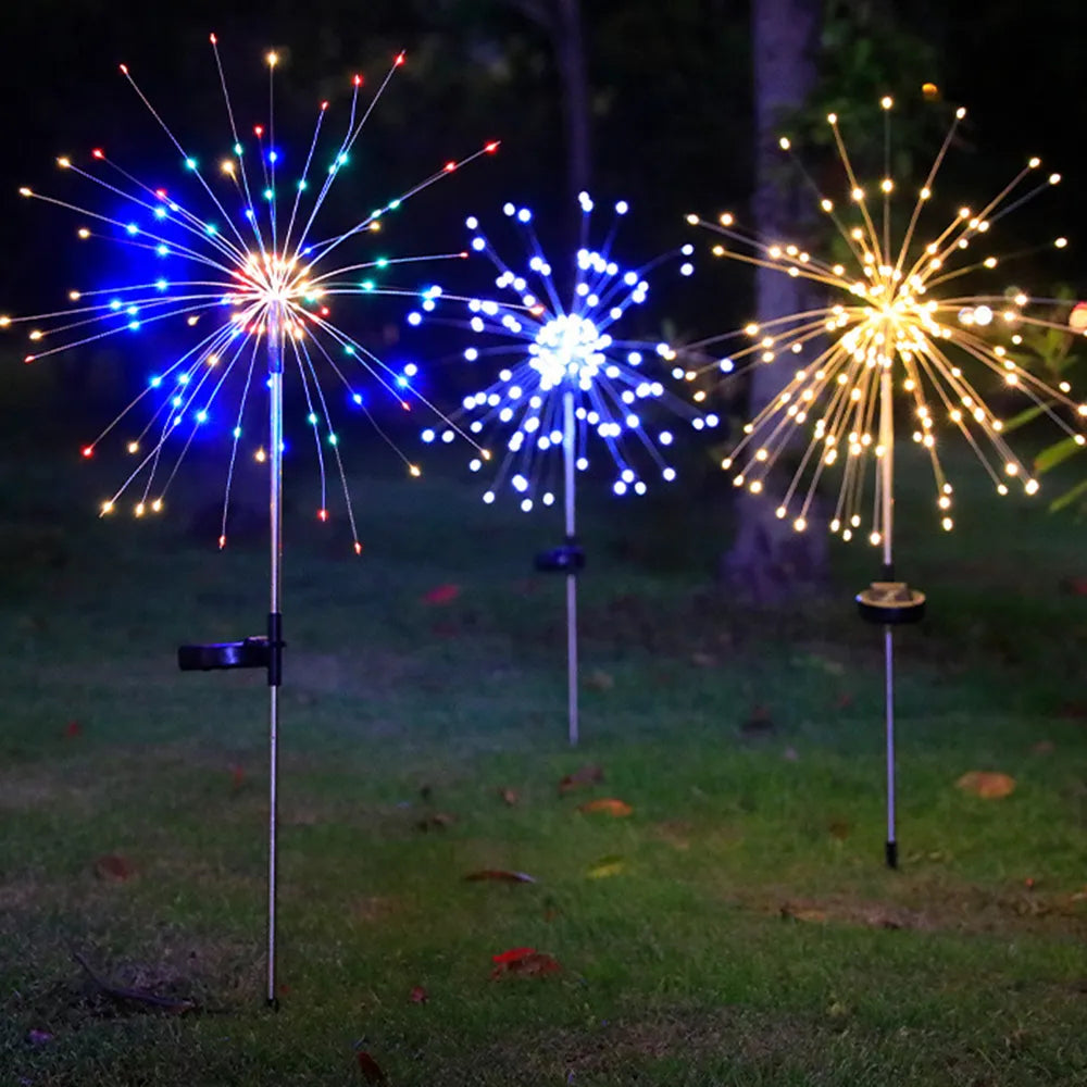Maliben | Led Solar Firework Fairy Outdoor Pathway Lights