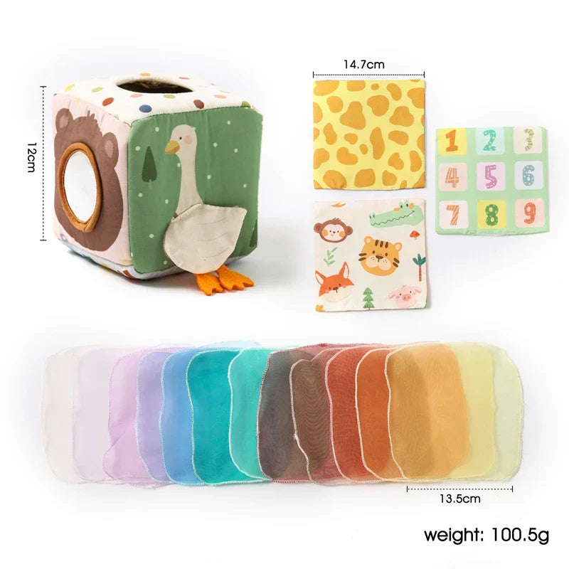 Maliben | Snuzziebox | Sensory Play – Montessori Tissue Box Toy For Babies