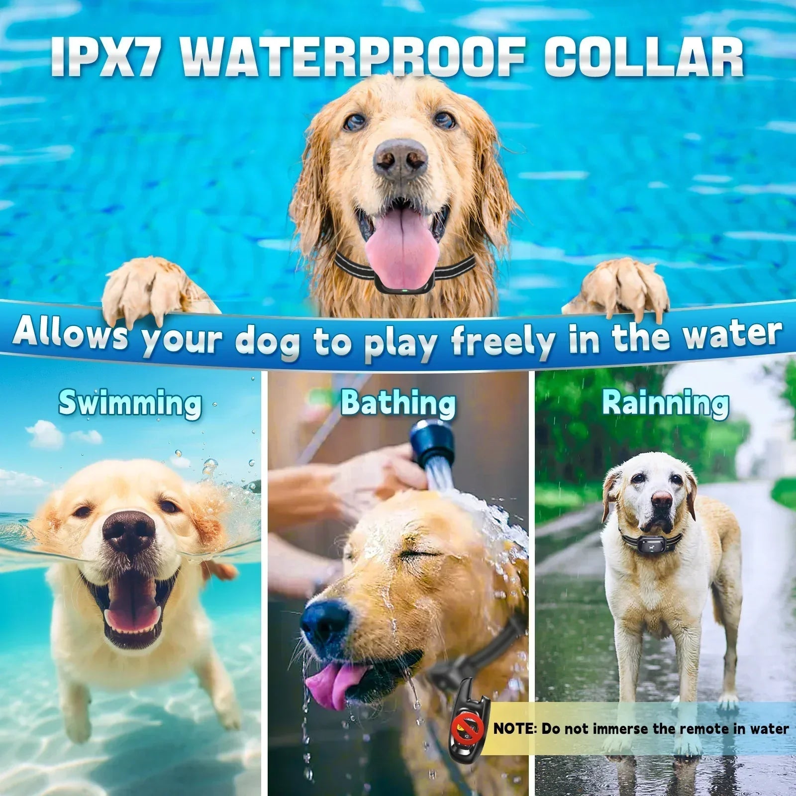 Maliben | Dog Training Collar with Remote – Shock Lock, Sound & Vibration Modes, Waterproof, 1600ft Range