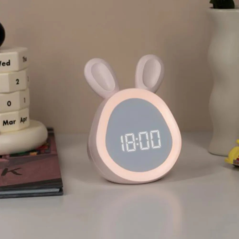 Maliben | Children's Alarm Clock In Rabbit Shape With Led Night Light - Bunniglow