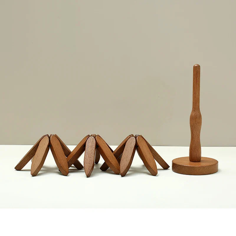 Maliben | Wooden Tree Heat Resistant Coaster Set