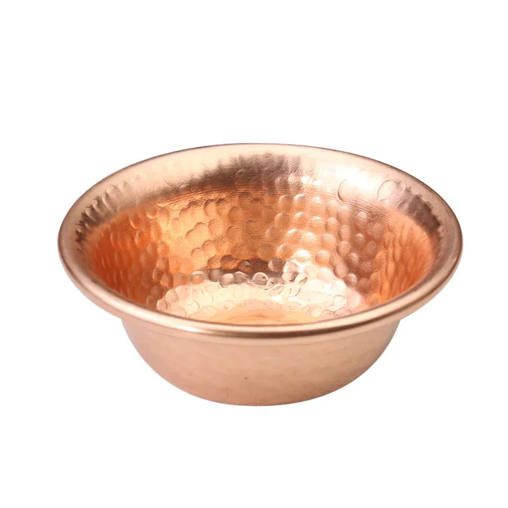 Maliben | Nepalese Pure Copper Water Preparation Bowl Handmade Hammer Pattern Holy Water Bowl For Buddha Buddhism Accessories