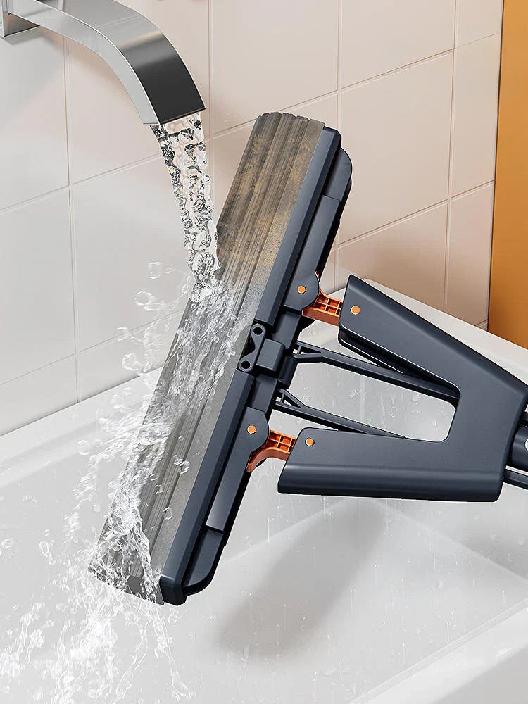 Maliben | Mopilo Folding Sponge Mop | Without Hand Contact | 125 Cm Length | For Tiles, Wood & Glass