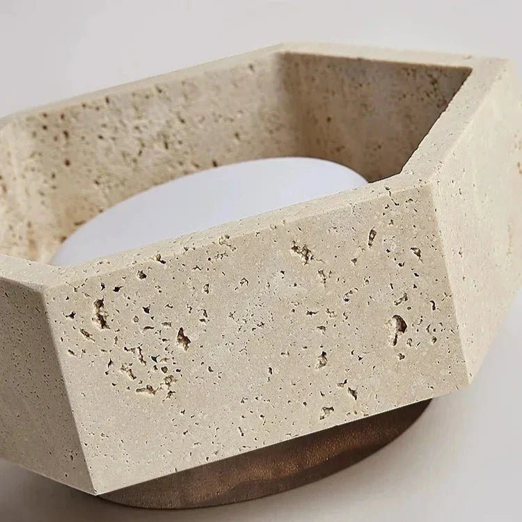 Maliben | Wabi Sabi Travertine Led Ceiling Lamp